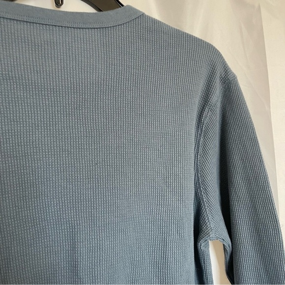 OLD NAVY Men’s Gray Blue Long Sleeve‎ Crew Neck Waffle Knit Shirt Size Small - Picture 8 of 10